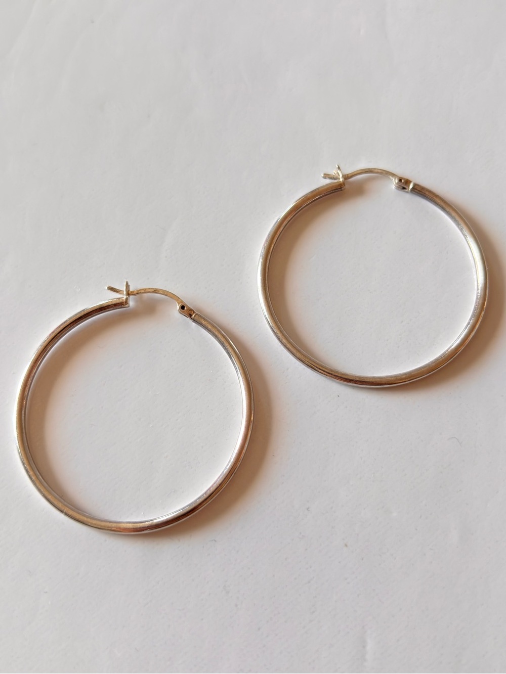 Sterling Silver Snap Hoop Earrings